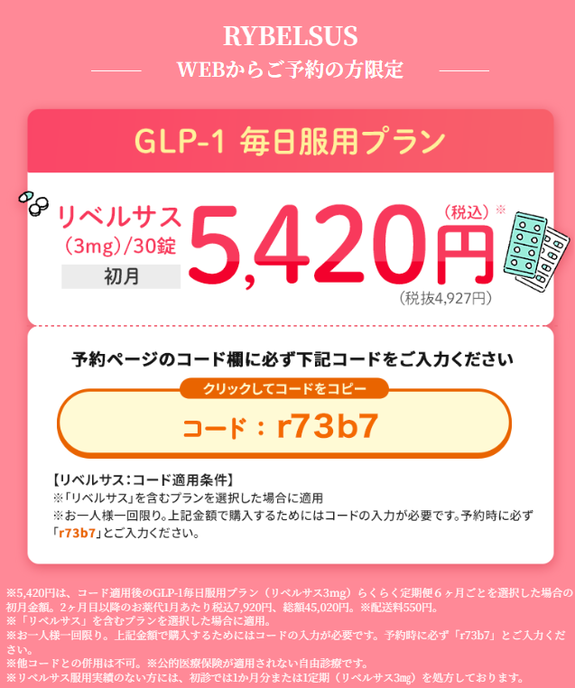 DMMオンラインクリニック リベルサス