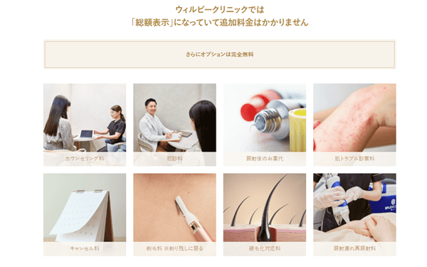 ウィルビークリニック オプション