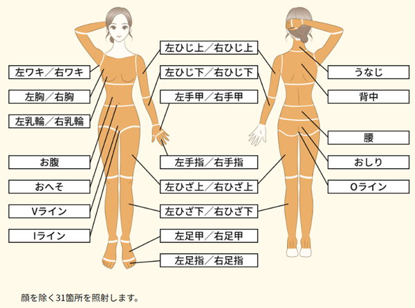 レジーナクリニック オーダーメイドプラン 全身脱毛+VIO