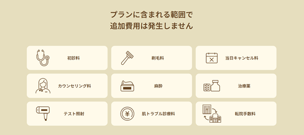 レジーナクリニック プラン追加費用なし