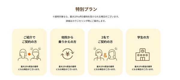 レジーナクリニック 割引制度